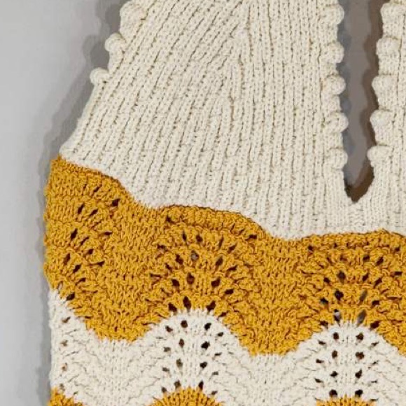 Zara Crochet Crop Top Sz. Large NWT - Picture 5 of 9